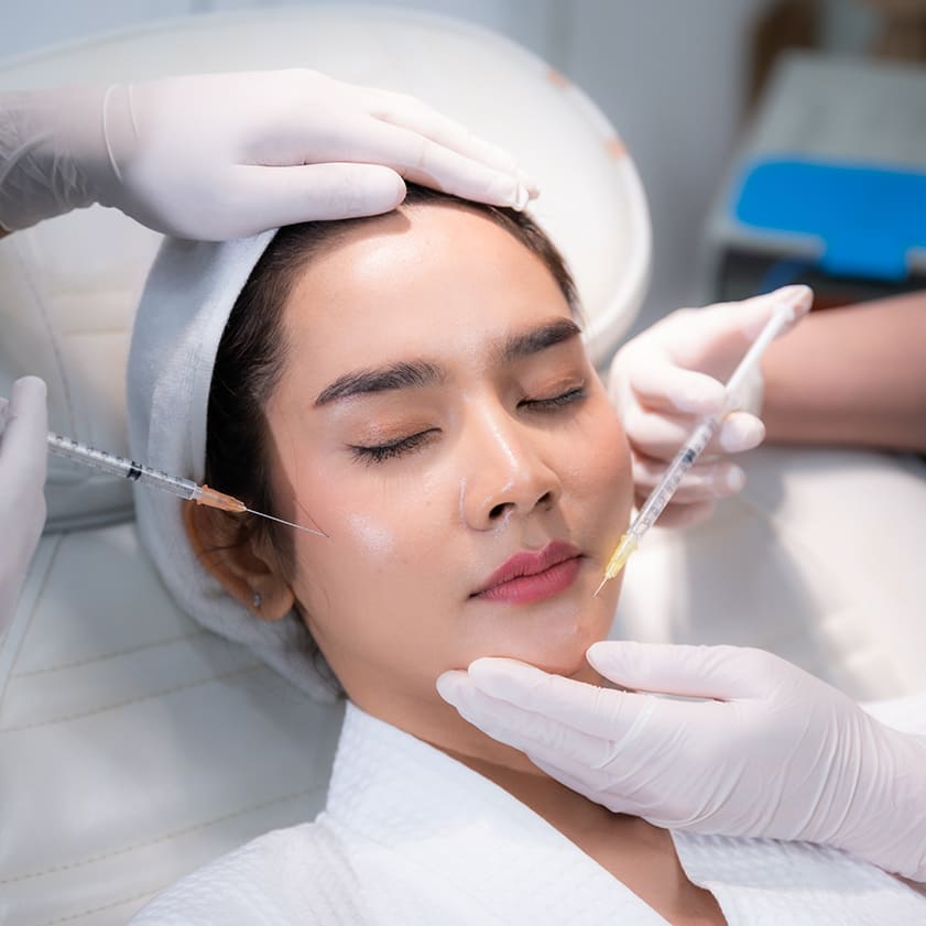 A woman undergoing her Botox treatment at the clinic | Kokua Smiles